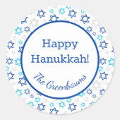 Ster van David Ronde Sticker (Voorkant)