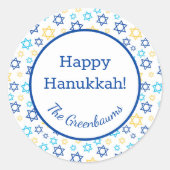 Ster van David Ronde Sticker (Voorkant)