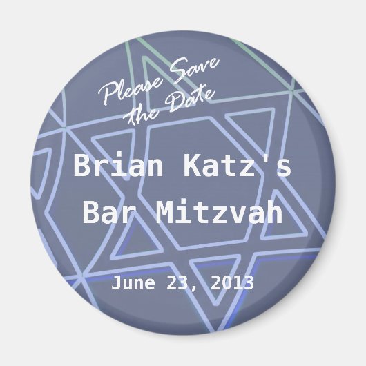 Ster van David Round Magnet (Voorkant)