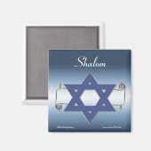 Ster van David Scroll Magnet (Voorkant / Achterkant)