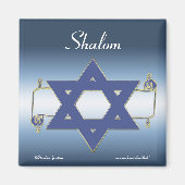 Ster van David Scroll Magnet (Voorkant)