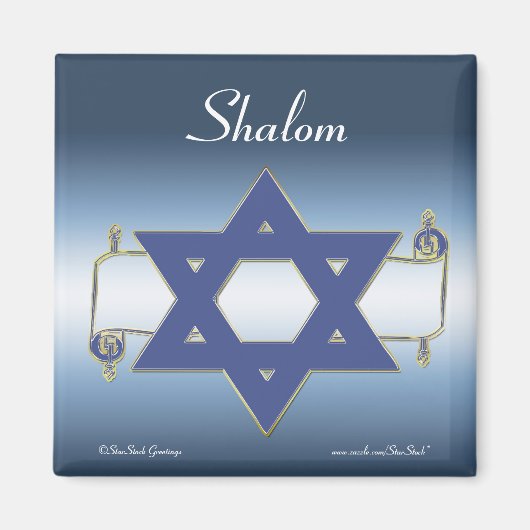 Ster van David Scroll Magnet (Voorkant)