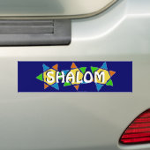 Ster van David Shalom Bumpersticker (Op auto)