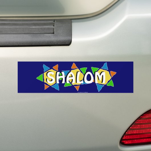 Ster van David Shalom Bumpersticker (Op auto)