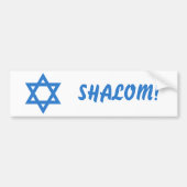 Ster van David, SHALOM. Bumpersticker (Voorkant)