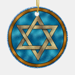 Ster van David Shalom - SRF Keramisch Ornament