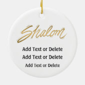 Ster van David Shalom - SRF Keramisch Ornament (Achterkant)