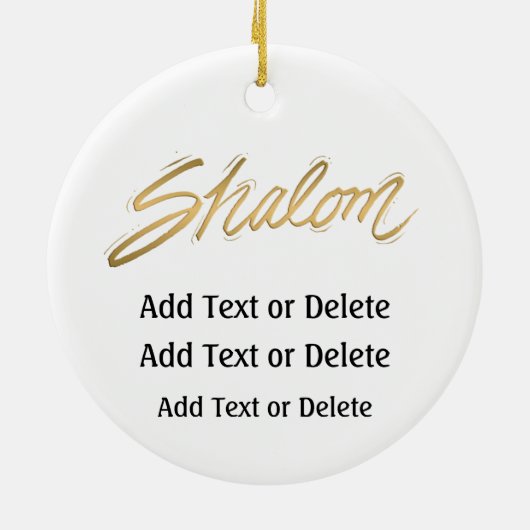 Ster van David - Shalom - SRF Keramisch Ornament (Achterkant)