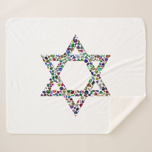 Ster van David Sherpa Deken (Voorkant (horizontaal))