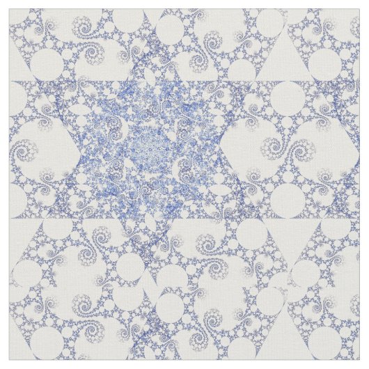Ster van David Snowflake Fabric Design Stof (Close Up)