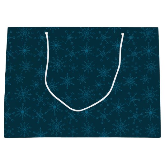 Ster van David Snowflakes Large Cadeautasje (Voorkant)