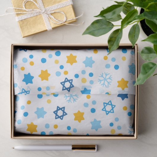 Ster van David Snowflakes Tissuepapier (Geschenk)