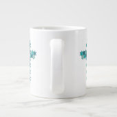 Ster van David Star Cross Blue Optical Illusion Grote Koffiekop (Achterkant)