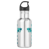 Ster van David Star Cross Blue Optical Illusion Waterfles (Voorkant)