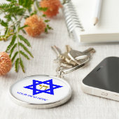 STER VAN DAVID & SYMBOOL VAN HET LEVEN SLEUTELHANGER (Zijkant)