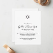 Ster van David Sympathy Cards in het Hebreeuws Notitiekaartje (Voorkant / Achterkant in situ)