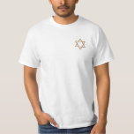 Ster van David T-shirt<br><div class="desc">Dit is een bronzen ster van David die kan worden veranderd in elke Zazzle kleur die je wilt en de achtergrond ook.</div>