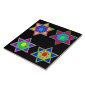 Ster van David Tegeltje (Zijkant)