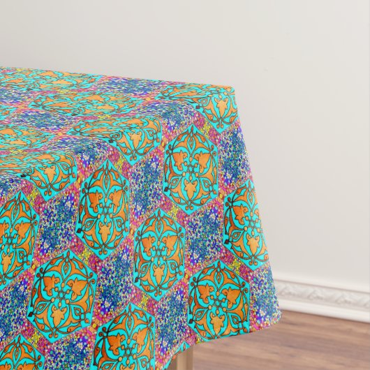 Ster van David Turquoise fine Tafelkleed (Voorbeeld)