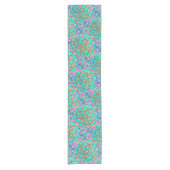 Ster van David Turquoise Korte Tafelloper (Voorkant)