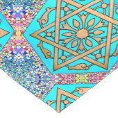 Ster van David Turquoise Korte Tafelloper (Hoek)