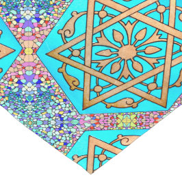 Ster van David Turquoise Korte Tafelloper