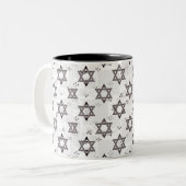 Ster van David Tweekleurige Koffiemok (Voorkant links)