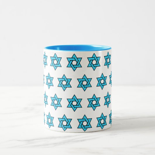 Ster van David Tweekleurige Koffiemok (Center)
