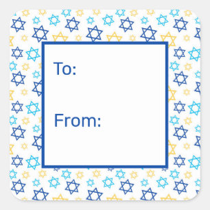 Ster van David Vierkante Sticker