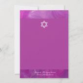 Ster van David - Violette achtergrond Joodse bruil Kaart (Achterkant)