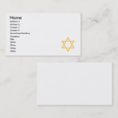 Ster van David Visitekaartje (Voorkant / Achterkant)