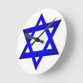 Ster van David Wall Clock Ronde Klok (Hoek)