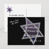 Ster van David Wedding Briefkaart (Voorkant / Achterkant)