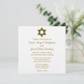 Ster van David Wedding Invitations Kaart (Staand voorkant)