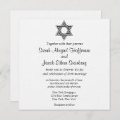 Ster van David Wedding Invitations Kaart (Voorkant / Achterkant)