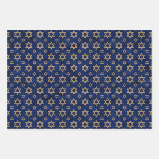 Ster van David Wrapping Paper Flat Sheet Set (Voorkant)