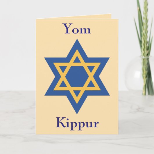 Ster van David Yom Kippur Kaart (Voorkant)