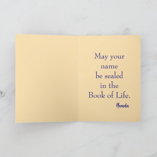 Ster van David Yom Kippur Kaart (Binnen)