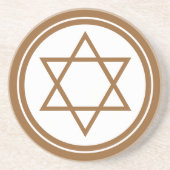 Ster van David Zandsteen Onderzetter (Voorkant)