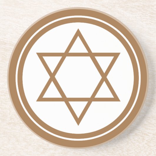 Ster van David Zandsteen Onderzetter (Voorkant)