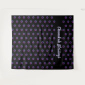 STER VAN DAVID | Zwart | CHANOeka achtergrond Wandkleed (Voorkant (horizontaal))