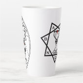 Ster van de Babalon Logo- en Lamen-Mok Latte Mok (Voorkant)