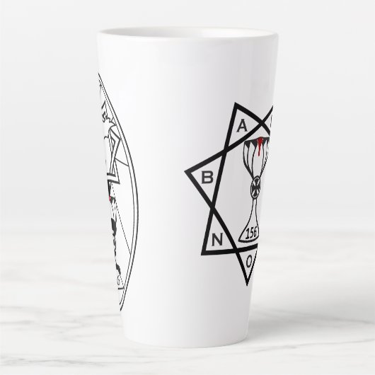 Ster van de Babalon Logo- en Lamen-Mok Latte Mok (Voorkant)