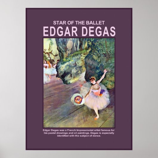 Ster van de ballet van Edgar Degas Poster (Voorkant)
