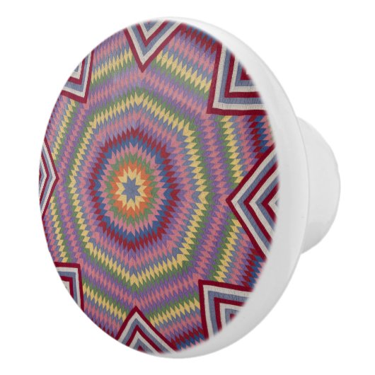 Ster van de Bethlehem-quilt Keramische Knop (Rechts)