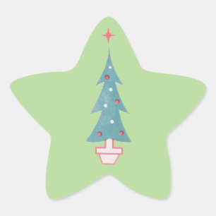Ster van de de jaren '50Kunst van de kerstboom de Sticker