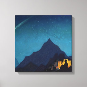 “Ster van de Held” door Nicholas Roerich Canvas Afdruk