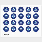 Ster van de kerstboom van David Ronde Sticker (Vel)
