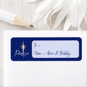 Ster van de kerstcadeauetiketten van het Label van (Insitu)