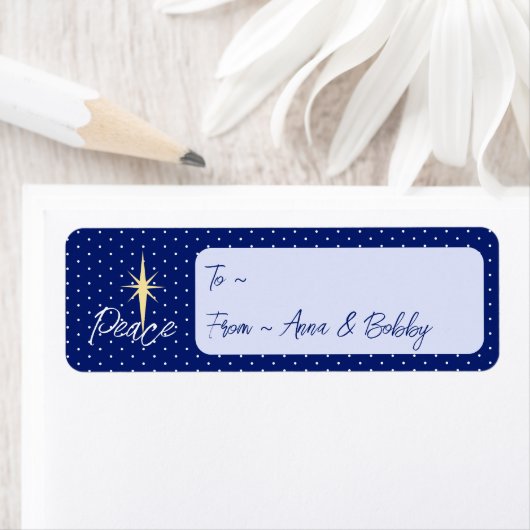 Ster van de kerstcadeauetiketten van het Label van (Insitu)